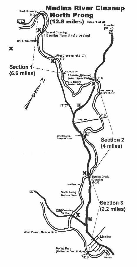 Medina River North Prong Sections 1 to 3